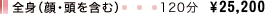 全身(顔・頭を含む)
